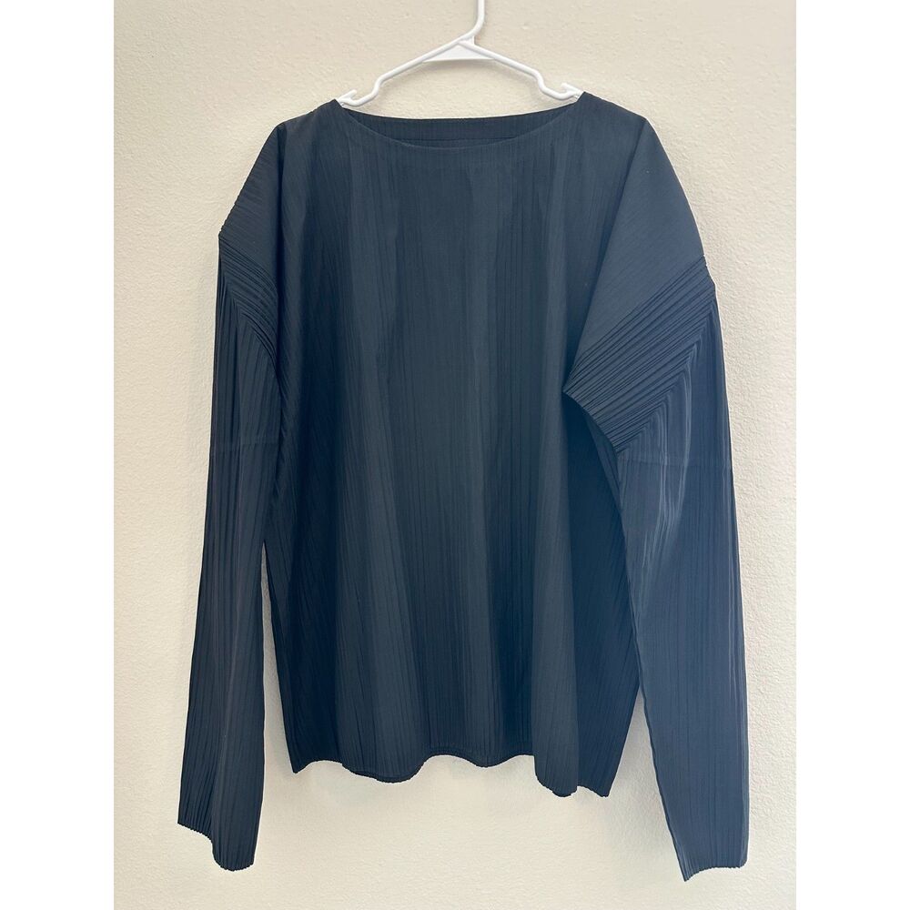 Jil Sander Beige Plisse Pleated Balloon Sleeve Top Small